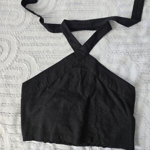 A&F linen halter top
